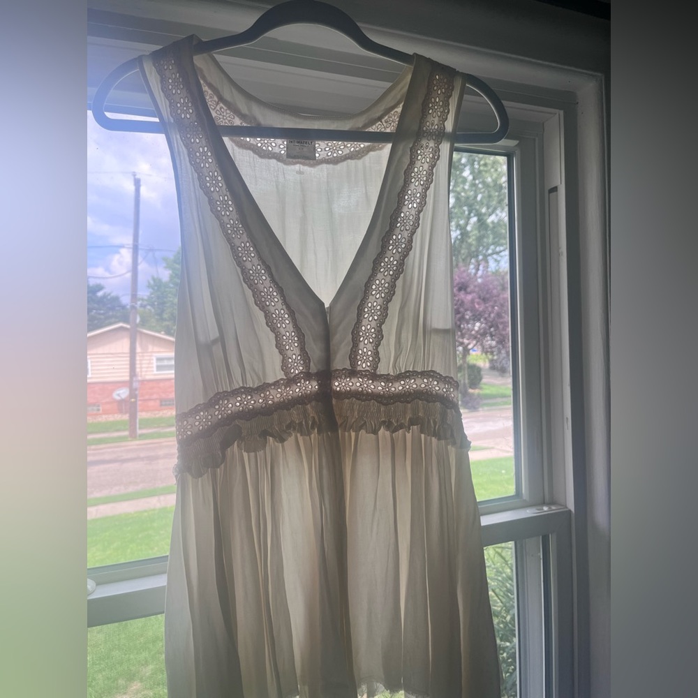 Free People “intimately” cream tank small